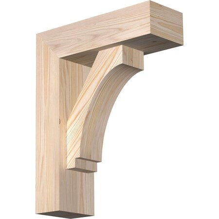 Ekena Millwork Imperial Block Smooth Bracket w/ Offset Brace, Douglas Fir, 5 1/2"W x 16"D x 20"H BKT0604X16X20IMP05SDF
